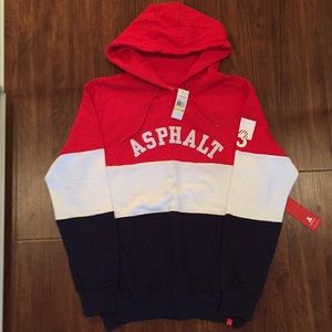 Brand new Asphalt yacht club tricolor hoodie